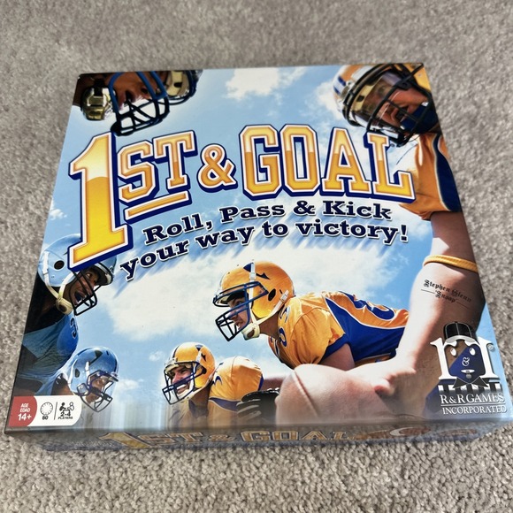 R&R Games Other - 1st & Goal Football Board Game R&R Games 2013 Complete Dice & Card Strategy Game